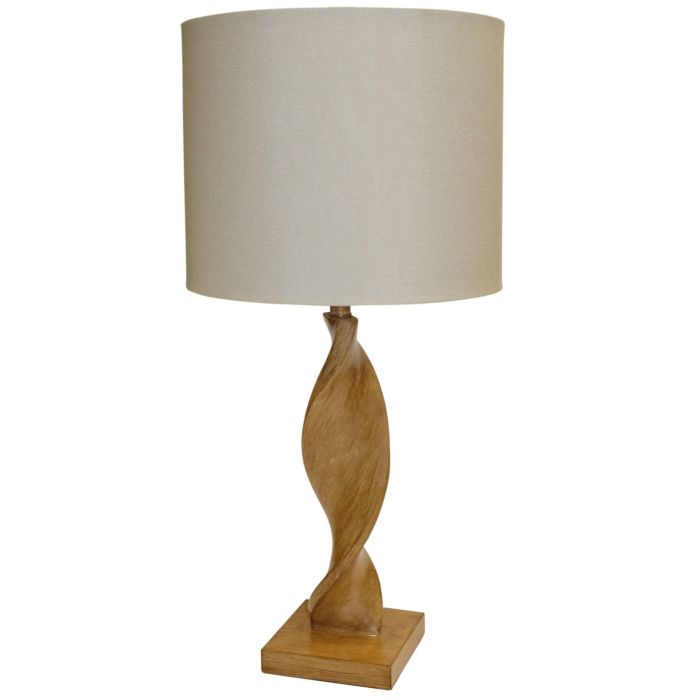 Pavilion Chic Table Lamp Arius in Natural Wood 1
