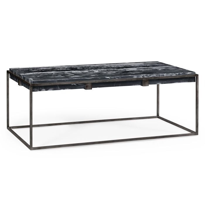 Jonathan Charles Outdoor Coffee Table with Black Marble Top 2