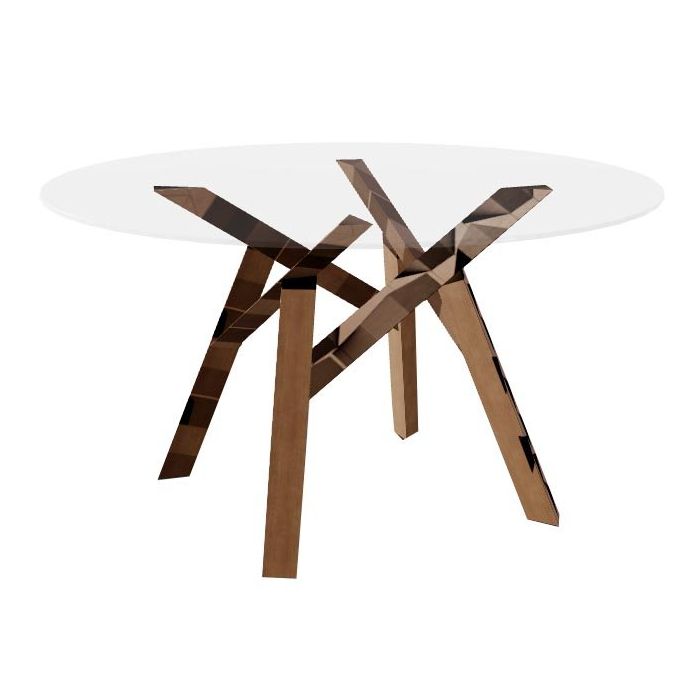 Calligaris Round Dining Table Jungle in Glass 1