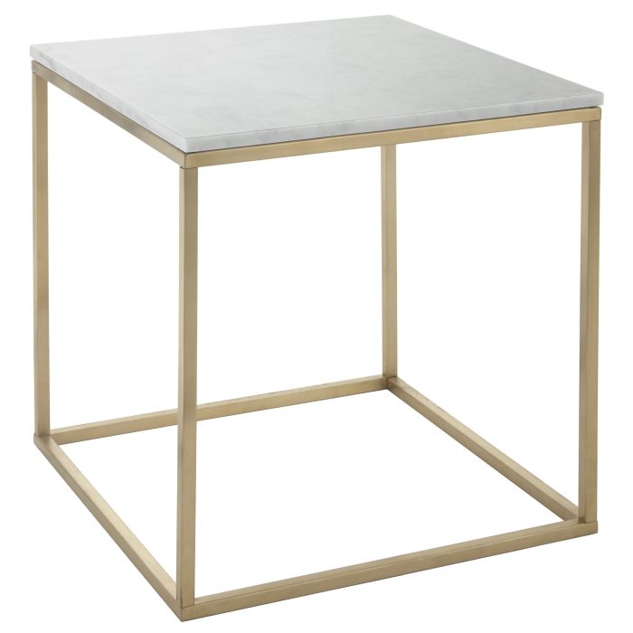 RV Astley Cube Side Table Faceby with Marble Top 1