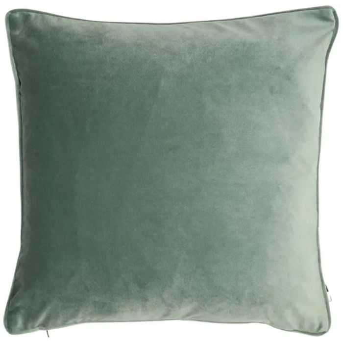 Malini Luxe Eucalyptus Green Velvet Cushion with Feather Inner 1