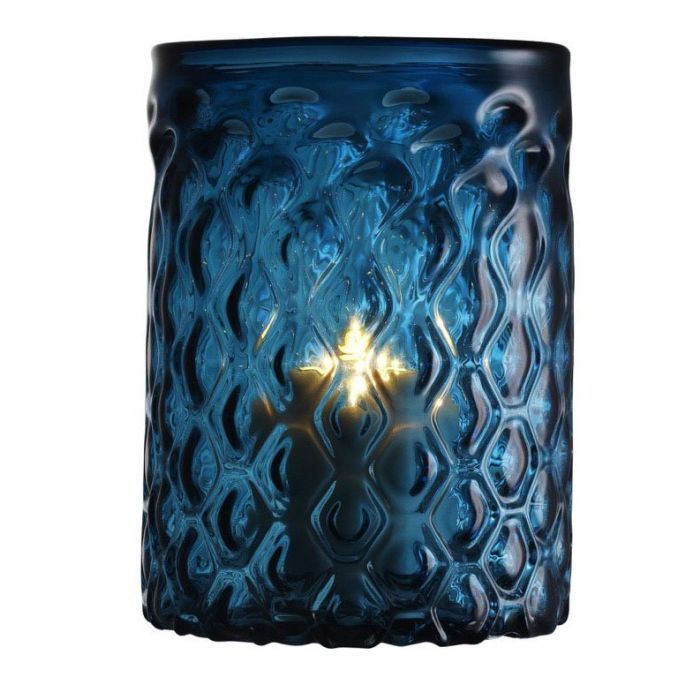 Eichholtz Small Hurricane Candle Holder Aquila in Blue 1