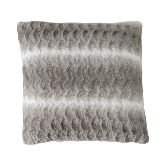 Harwich Grey Faux Fur Cushion 1