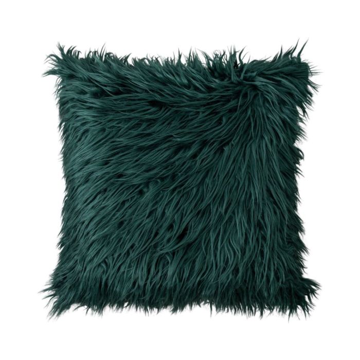 Hygge Emerald Green Faux Fur Cushion 1