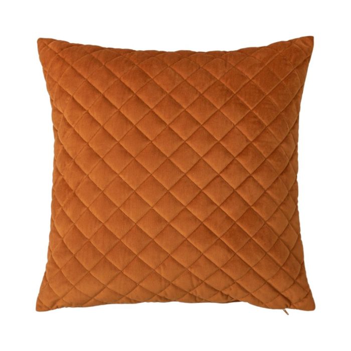 Cyrus Orange Quilted Velvet Cushion Set of 2 1