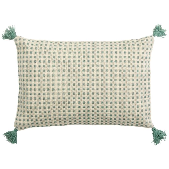 Sky Tassel Cushion in Green 1