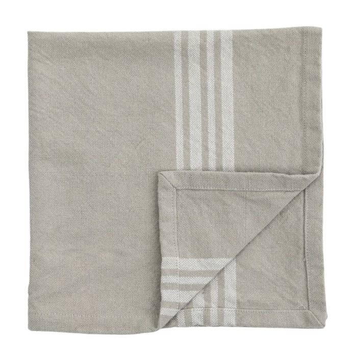 Stripe Cotton Napkin in Grey Set of 4 1