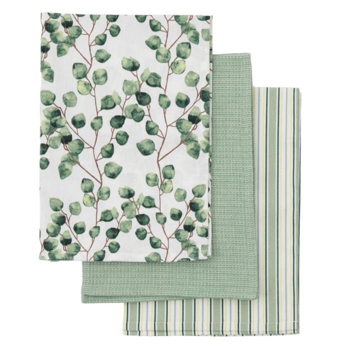 Eucalyptus Cotton Tea Towels Set of 3 1
