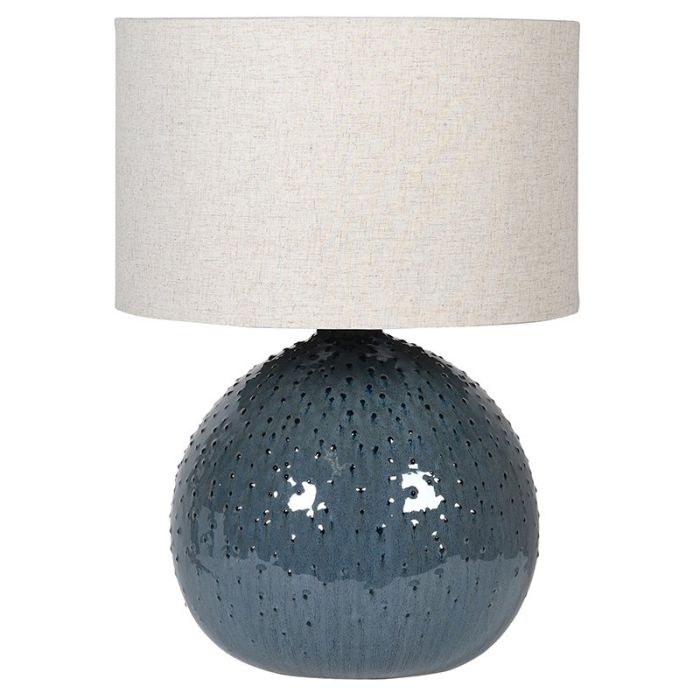 Linden Speckled Blue Ceramic Table Lamp 1