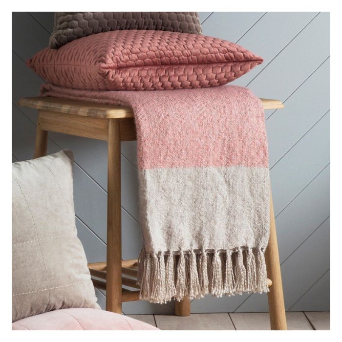 Pavilion Chic Throw Blanket Two Tone Falkirk in Pink 1