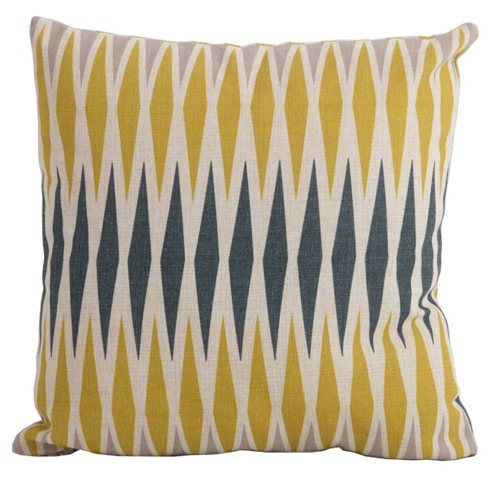 Bramblecrest Harlequin Yellow Outdoor Scatter Cushion 1