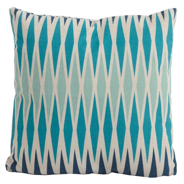 Bramblecrest Harlequin Blue Outdoor Scatter Cushion 1