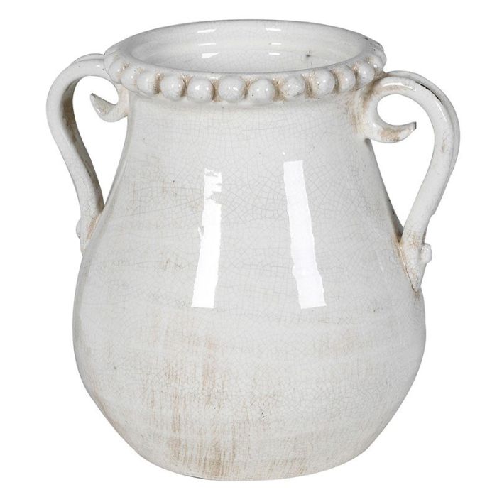 Pavilion Chic Vase Distressed White Medan 1
