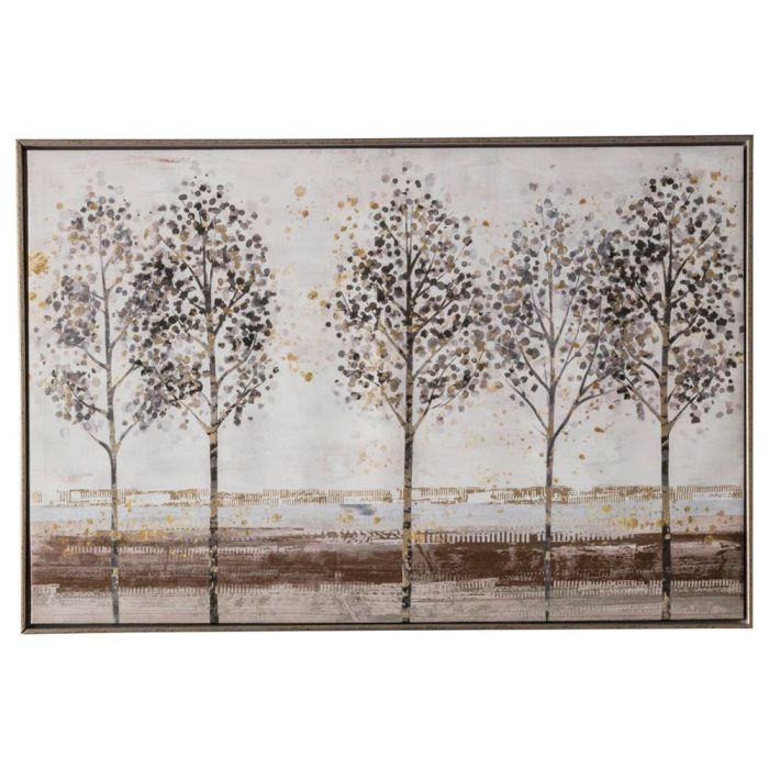Tree Row Framed Canvas 1