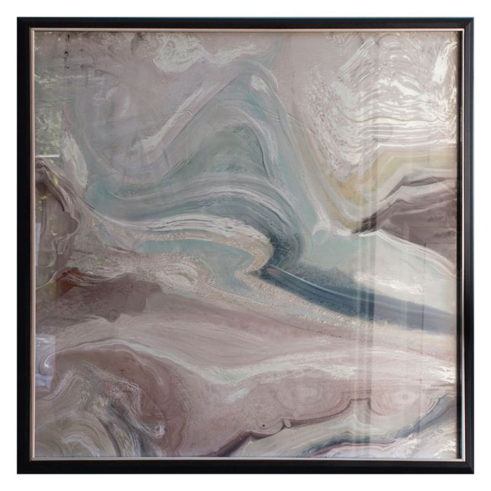Seashore Waves Abstract Framed Art 1