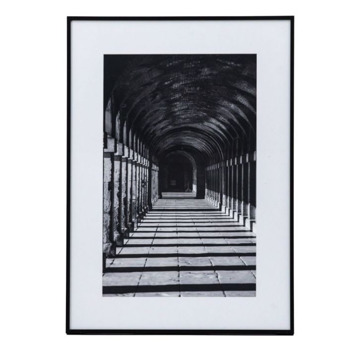 Walkway Black & White Photograph Print Framed 1