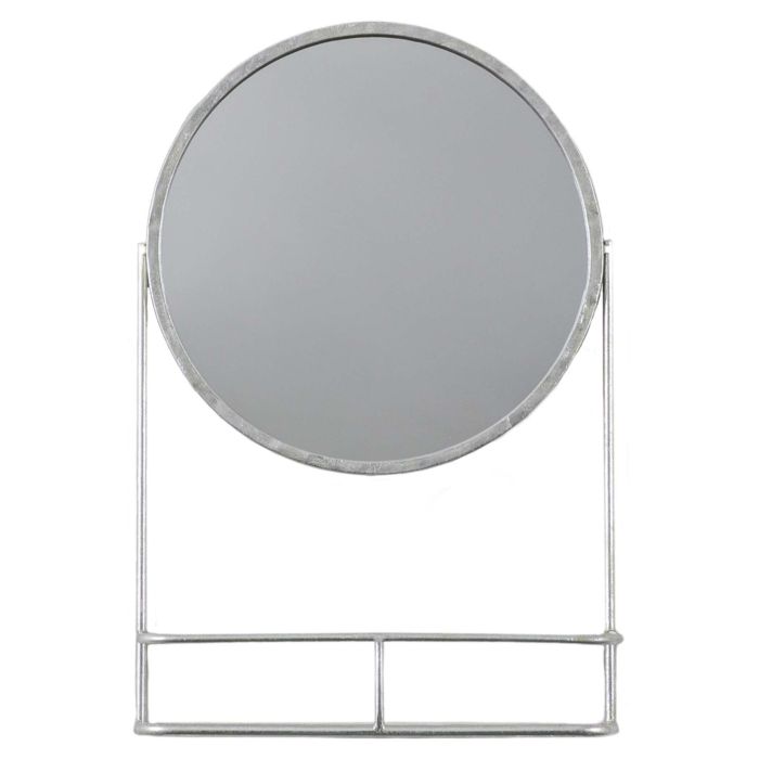 Chamberlayne Metal Mirror with Shelf Silver 1