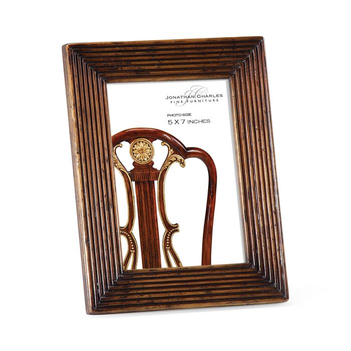 Jonathan Charles Walnut Ribbed Picture Frame 5x7 1