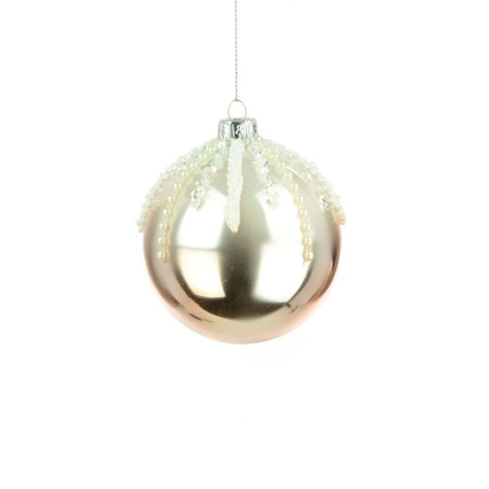 Tree Decoration Glass Galice Bauble Pink H.8cm 1