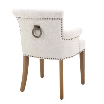 Key Largo Chair with Arms in Off-White