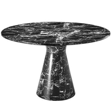 Turner Marble Effect Dining Table - Black