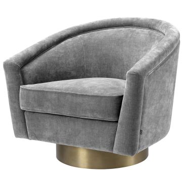 Catene Swivel Chair in Clarck Grey