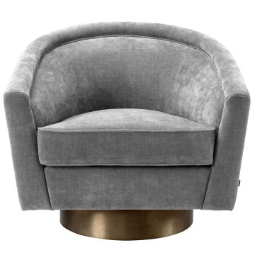 Catene Swivel Chair in Clarck Grey