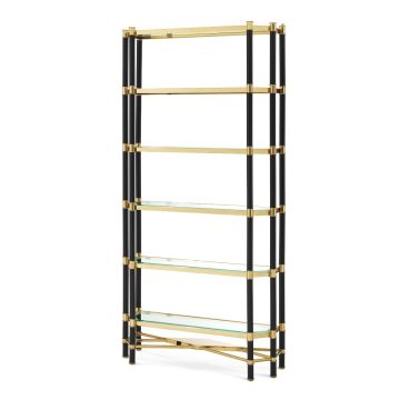 Florence Open Bookcase in Gold