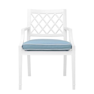 Paladium Dining Chair with Arms in White