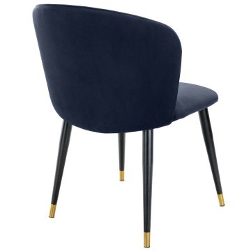 Dining Chair Volante in Blue Velvet