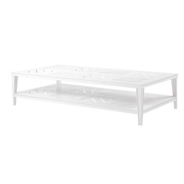 Bell Rive Rectangular Coffee Table in White