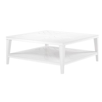 Bell Rive Square Coffee Table in White
