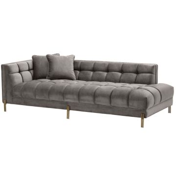 Sienna Left Arm Chaise Lounge - Grey