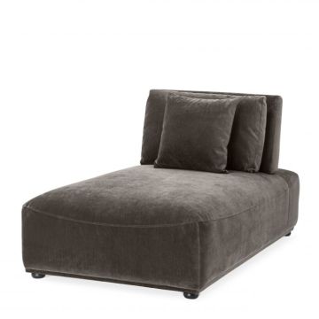 Chaise Longue Mondial in Grey