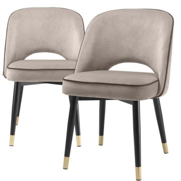 Cliff Dining Chairs Set of 2 - Greige