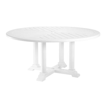 Bell Rive Large Round Dining Table in White