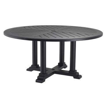 Bell Rive Large Round Dining Table in Black