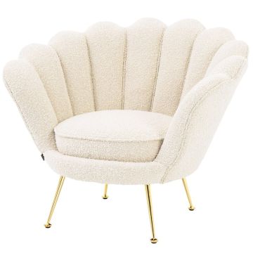 Trapezium Chair in Boucle Cream