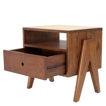Latour Bedside Table in Brown