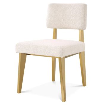 Sorbonne Dining Chair in Boucle Cream