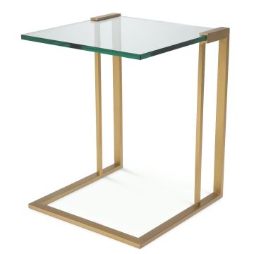 Perry Side Table in Brushed Brass