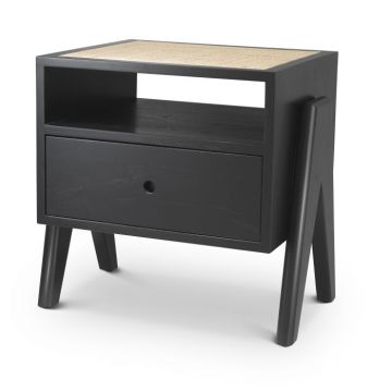 Latour Bedside Table in Black