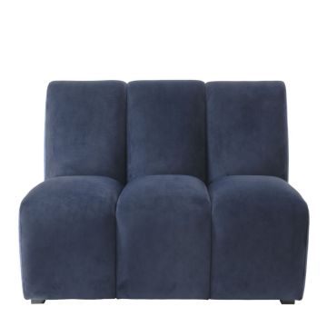 Lando Modular Sofa in Blue Velvet - Middle