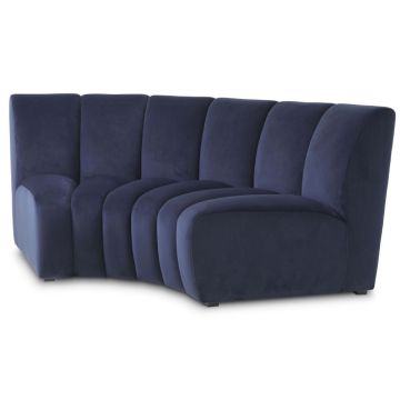 Lando Modular Sofa in Blue Velvet - Corner