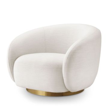 Brice Swivel Chair in White
