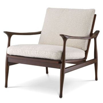 Manzo Chair in Cream & Brown