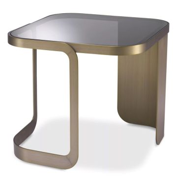Numa Side Table in Brushed Brass