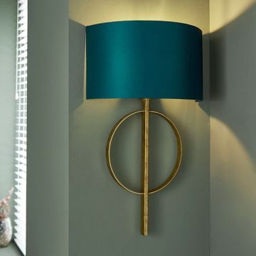 Vermont Gold Wall Light in Teal
