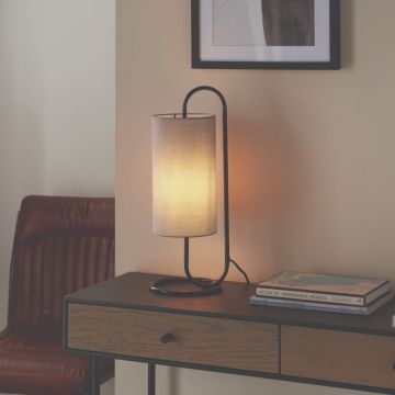 Selwyn Grey & Black Table Lamp