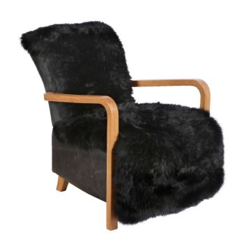 Shaun Lambswool Chair in Black